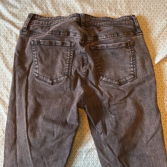 Gray/Purple Skinny Jeans with Raw Hem - Picture 3 of 4